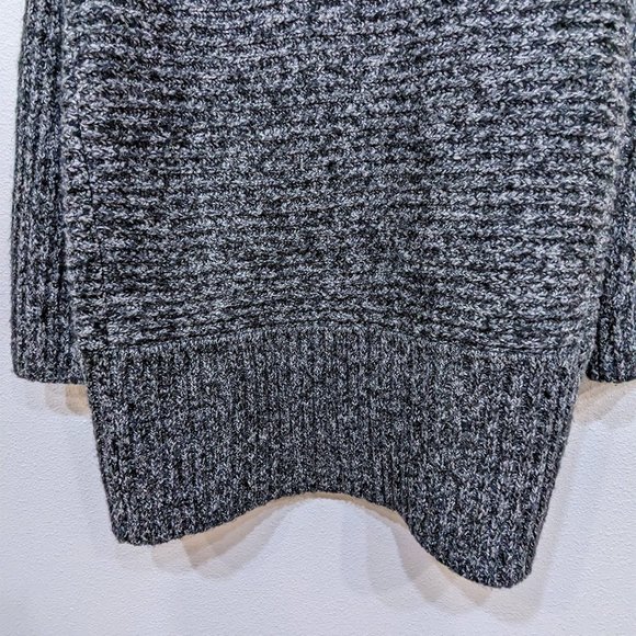 Talbots Sweater Women L Petite Gray Chunky Knit Open Cardigan Soft Oversized - Picture 3 of 6